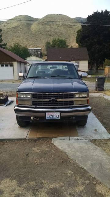 1992 Blue Chevrolet C/K Pickup 1500 Extended Cab Pickup