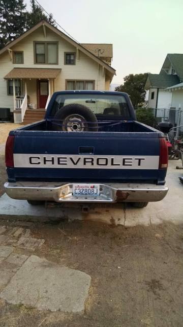 1992 Blue Chevrolet C/K Pickup 1500 Extended Cab Pickup