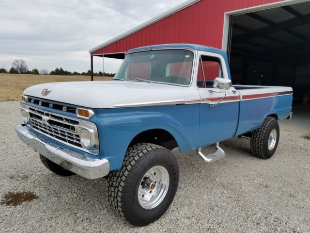 1966 Blue/White Ford F-250 Standard Cab Pickup