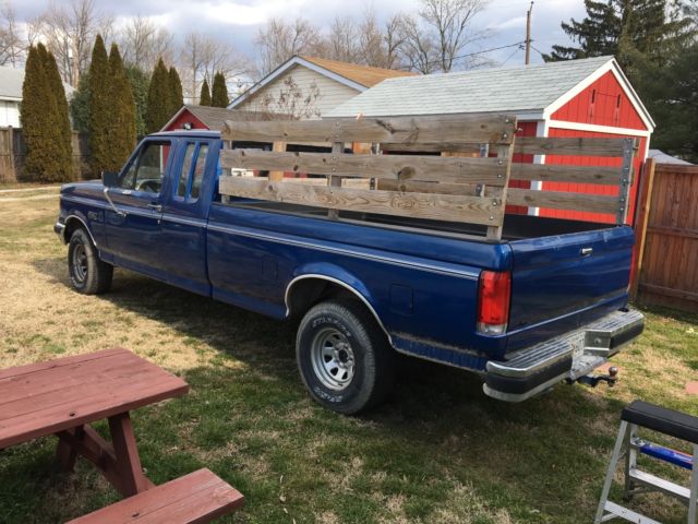 1988 Blue Ford F-150 Extended Cab Pickup
