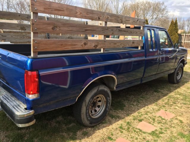 1988 Blue Ford F-150 Extended Cab Pickup