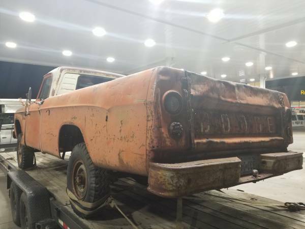 1963 Orange Dodge D100 Pickup Standard Cab Pickup