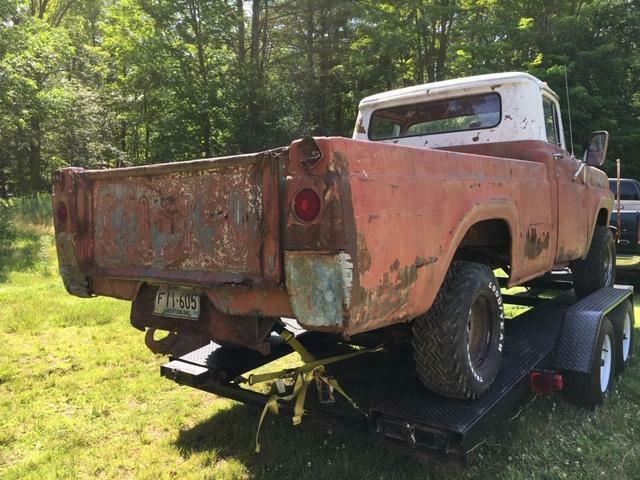 1959 Red Ford F-100 Standard Cab Pickup