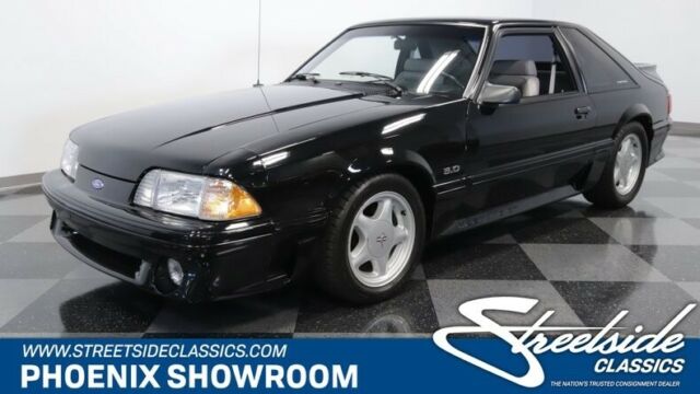 1990 Black Ford Mustang Hatchback