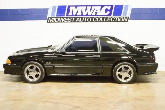 1990 Black Ford Mustang Hatchback