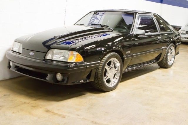 1990 Black Ford Mustang Hatchback