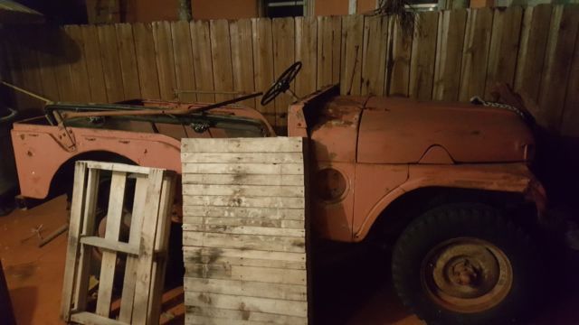 1951 OD Green Willys CJ2A Convertible