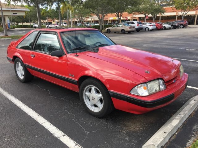 1990 Blue Ford Mustang Hatchback