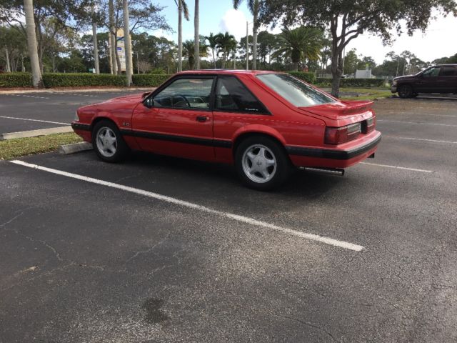 1990 Blue Ford Mustang Hatchback