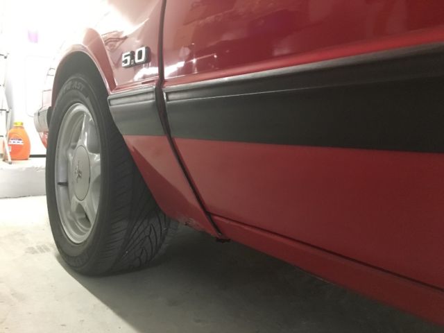 1990 Blue Ford Mustang Hatchback