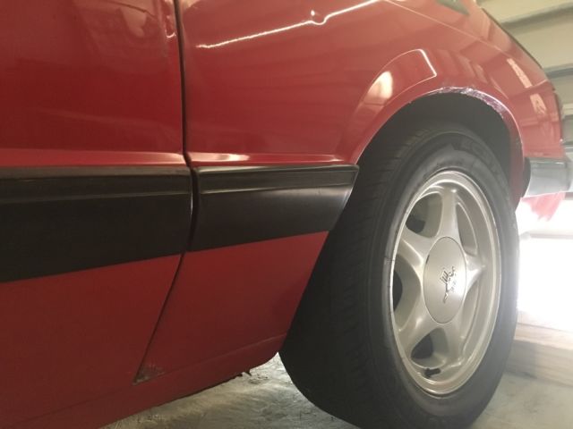 1990 Blue Ford Mustang Hatchback