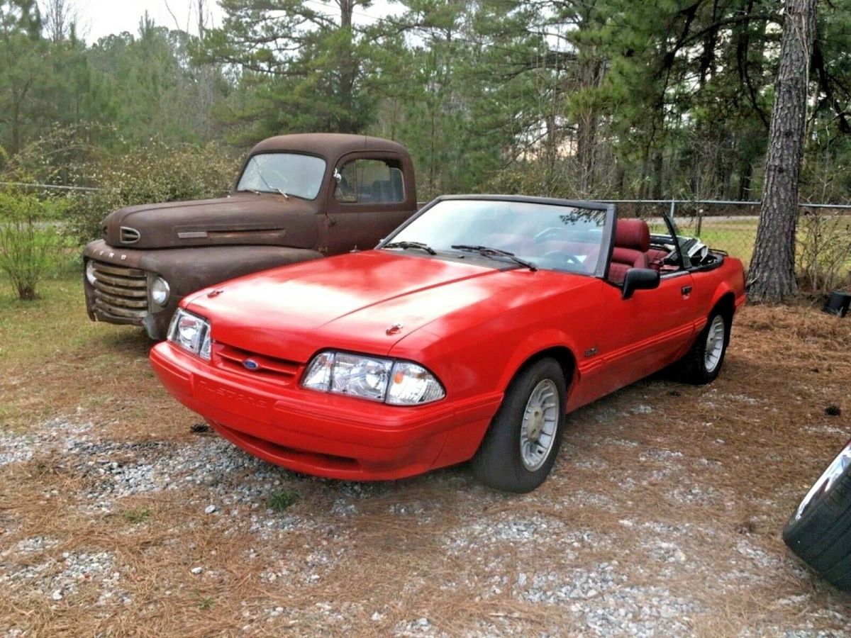 1989 Blue Ford Mustang Convertible