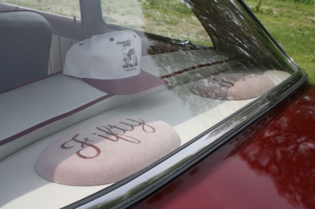 1950 Burgundy Ford Deluxe Coupe