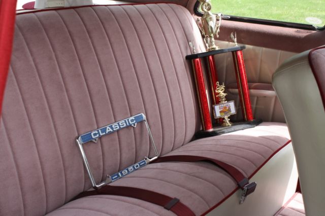 1950 Burgundy Ford Deluxe Coupe