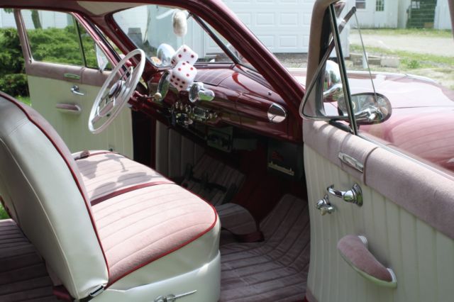 1950 Burgundy Ford Deluxe Coupe