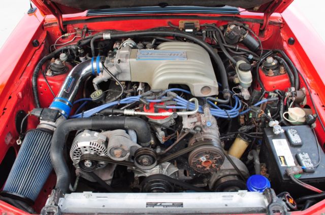 1993 Vibrant Red Ford Mustang Convertible