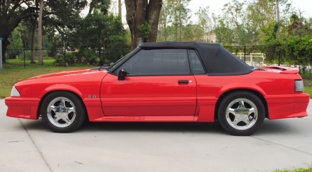 1993 Vibrant Red Ford Mustang Convertible