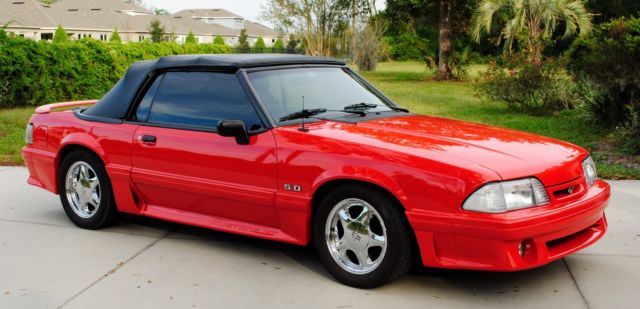 1993 Vibrant Red Ford Mustang Convertible
