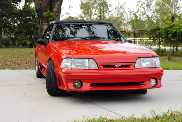 1993 Vibrant Red Ford Mustang Convertible