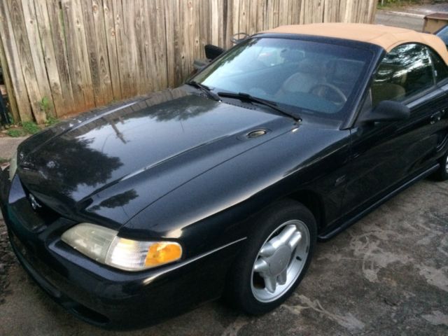 1994 Black Ford Mustang Convertible