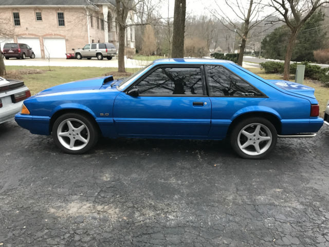 1992 Blue Ford Mustang Hatchback