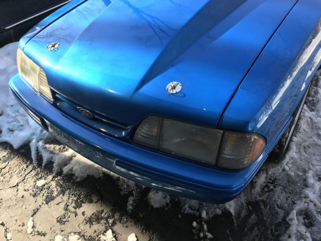 1992 Blue Ford Mustang Hatchback