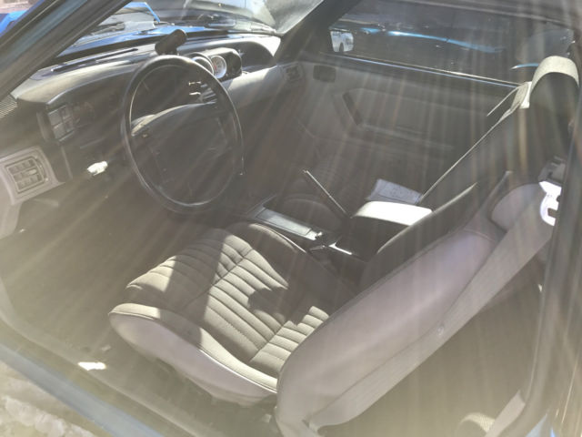1992 Blue Ford Mustang Hatchback