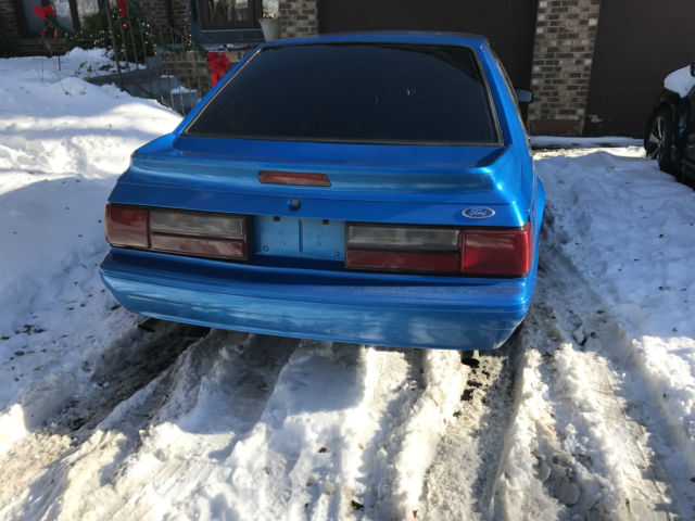 1992 Blue Ford Mustang Hatchback