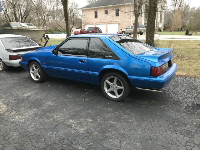 1992 Blue Ford Mustang Hatchback