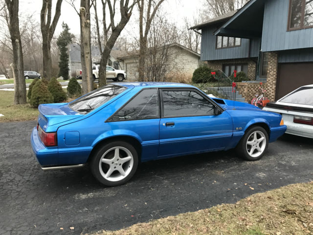 1992 Blue Ford Mustang Hatchback