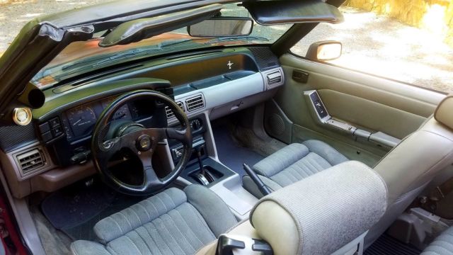 1991 Medium Red Ford Mustang Convertible