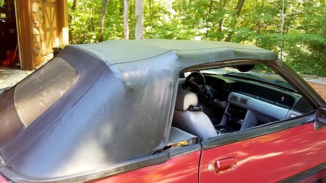 1991 Medium Red Ford Mustang Convertible