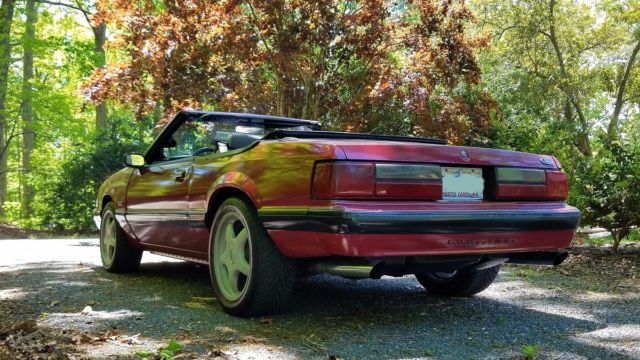 1991 Medium Red Ford Mustang Convertible