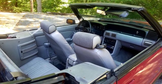 1991 Medium Red Ford Mustang Convertible