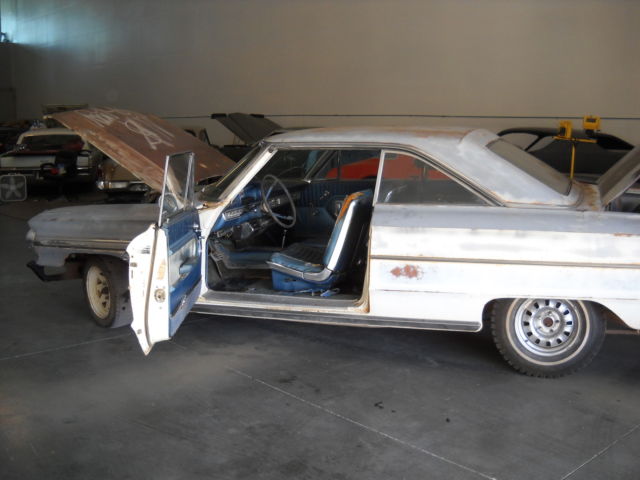 1964 White Ford Galaxie Fast Back