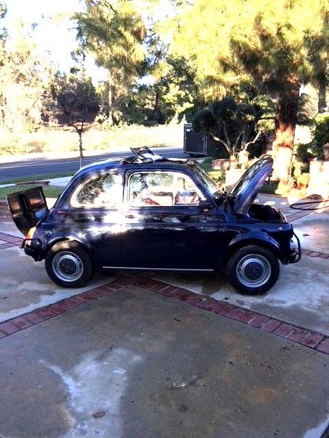 1971 midnight dark blue Fiat 500L Coupe