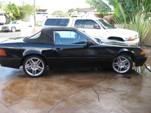 1992 Black Mercedes-Benz 500-Series Convertible