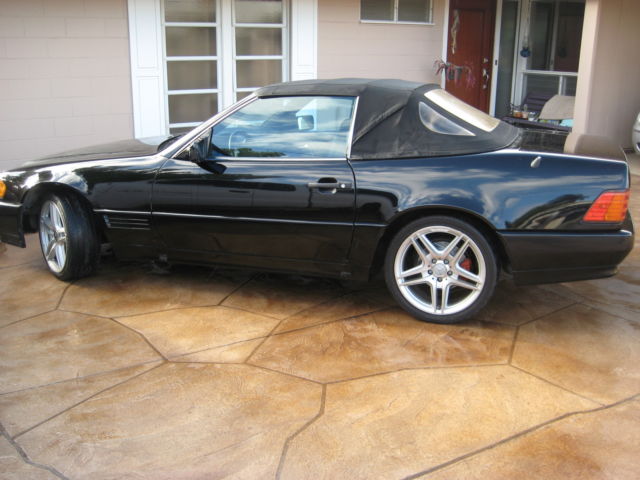 1992 Black Mercedes-Benz 500-Series Convertible