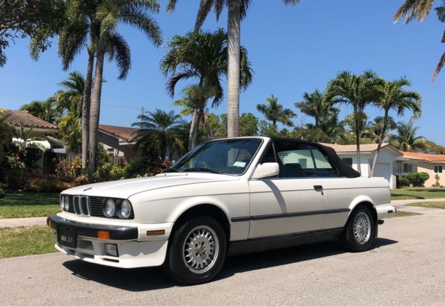 1987 White BMW 3-Series Convertible
