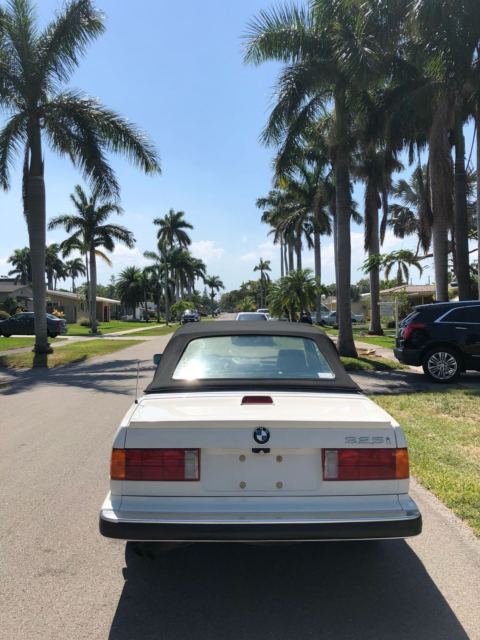1987 White BMW 3-Series Convertible