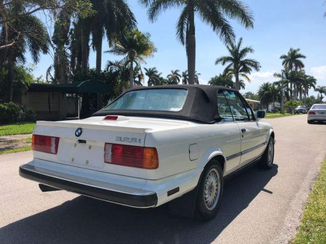 1987 White BMW 3-Series Convertible