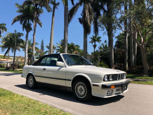 1987 White BMW 3-Series Convertible