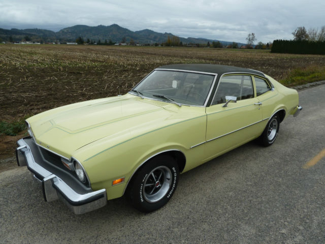 1977 Yellow Ford Maverick 2dr