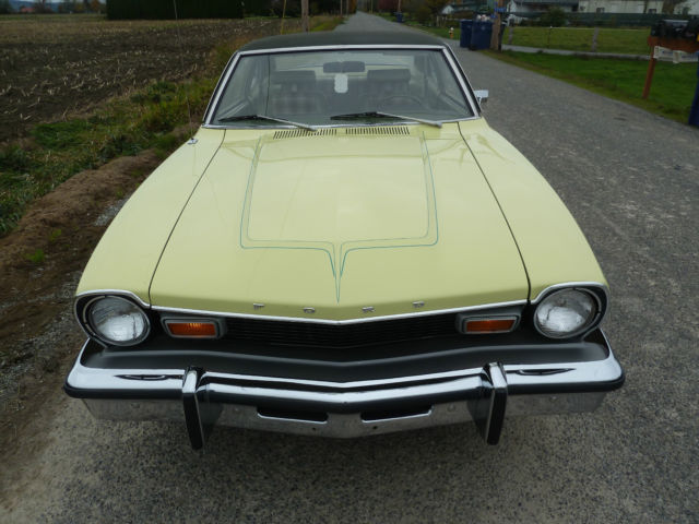 1977 Yellow Ford Maverick 2dr