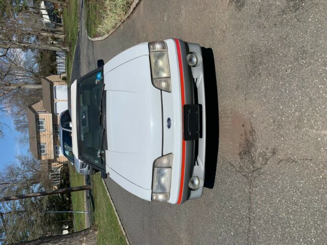 1987 White Ford Mustang Convertible