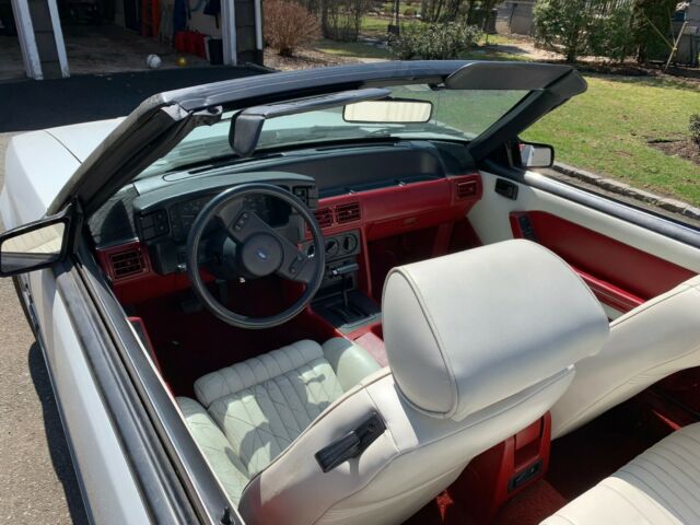 1987 White Ford Mustang Convertible