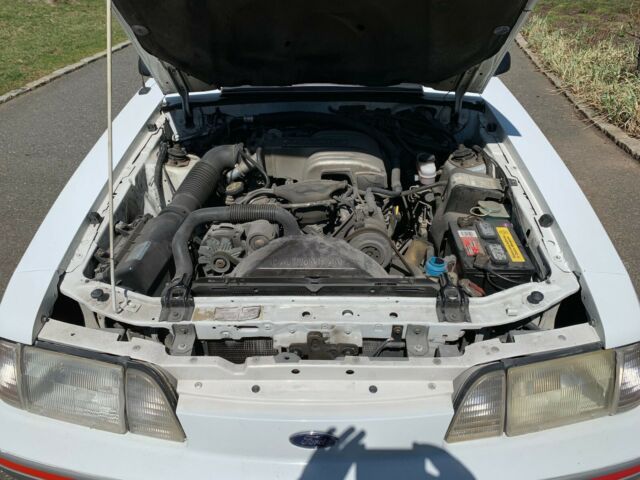 1987 White Ford Mustang Convertible