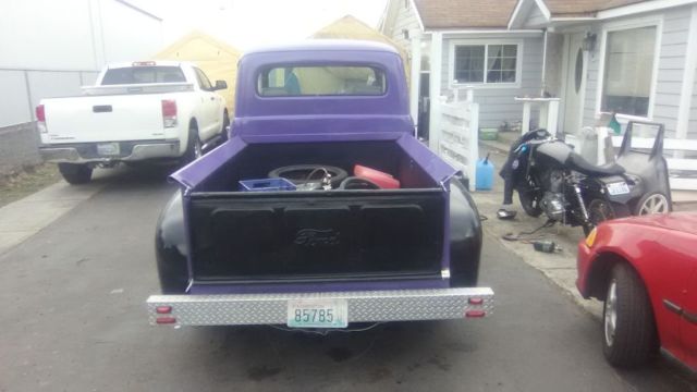 1951 Purple Ford F-100 shortbed