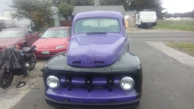 1951 Purple Ford F-100 shortbed