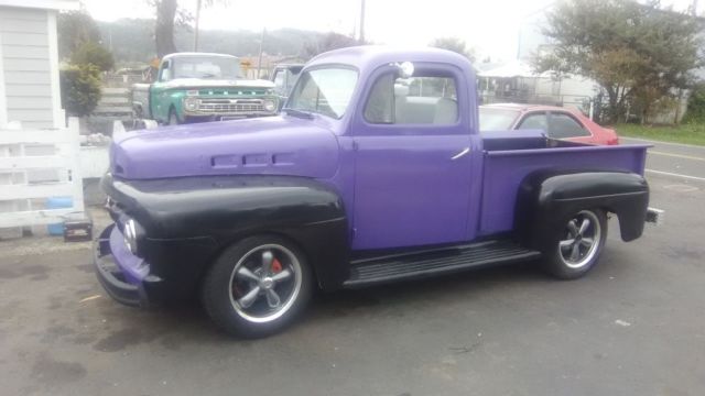 1951 Purple Ford F-100 shortbed